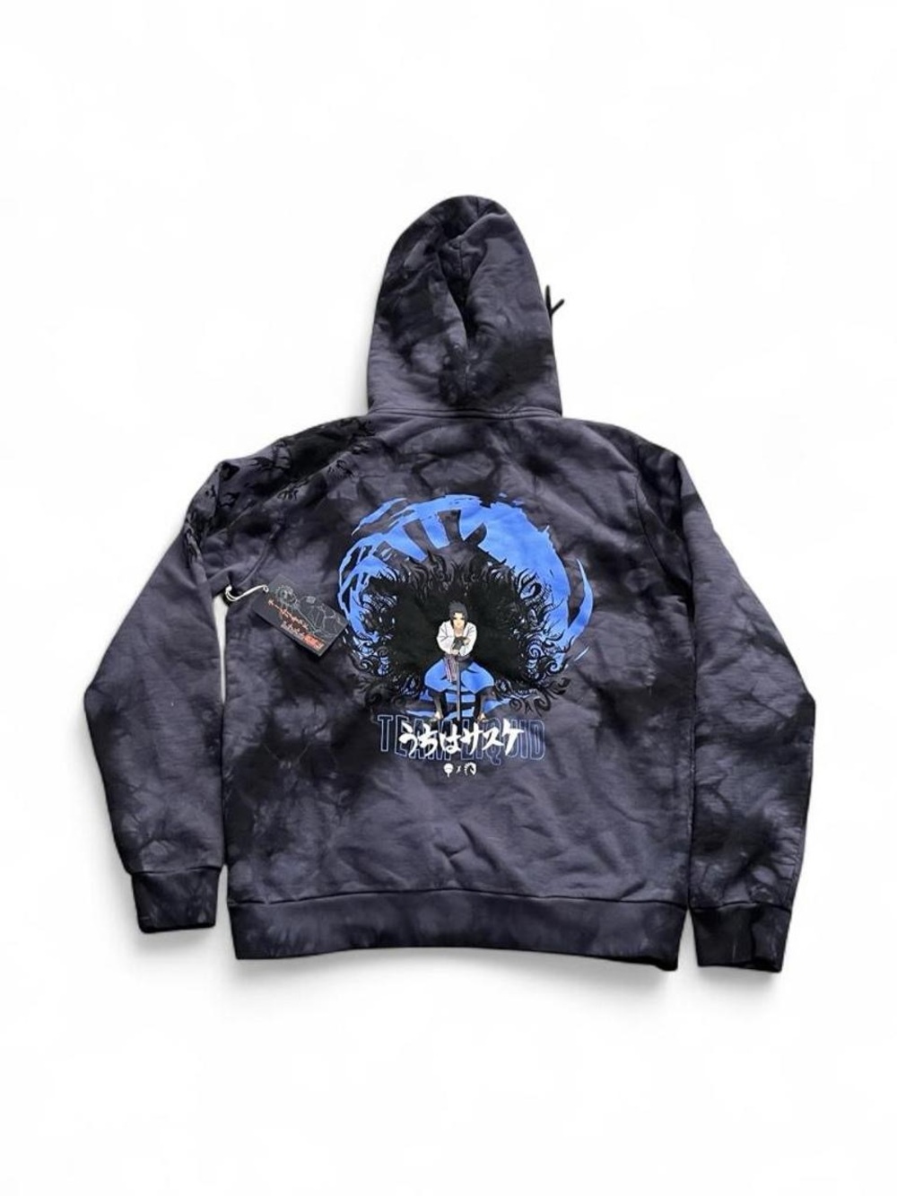 NWT Team Liquid x Naruto Sasuke Curse Mark Tie Dye Hoodie Size M Anime Heavy